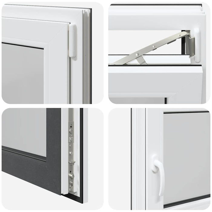 Finestra da cantina "RISOR" 90x50 cm anta-ribalta DIN destra antracite