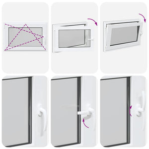 Finestra da cantina "RISOR" 90x50 cm anta-ribalta DIN sinistra antracite
