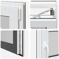 vidaXL Finestra per cantina "RISOR" 100x50 cm Anta-ribalta DIN Destra Antracite