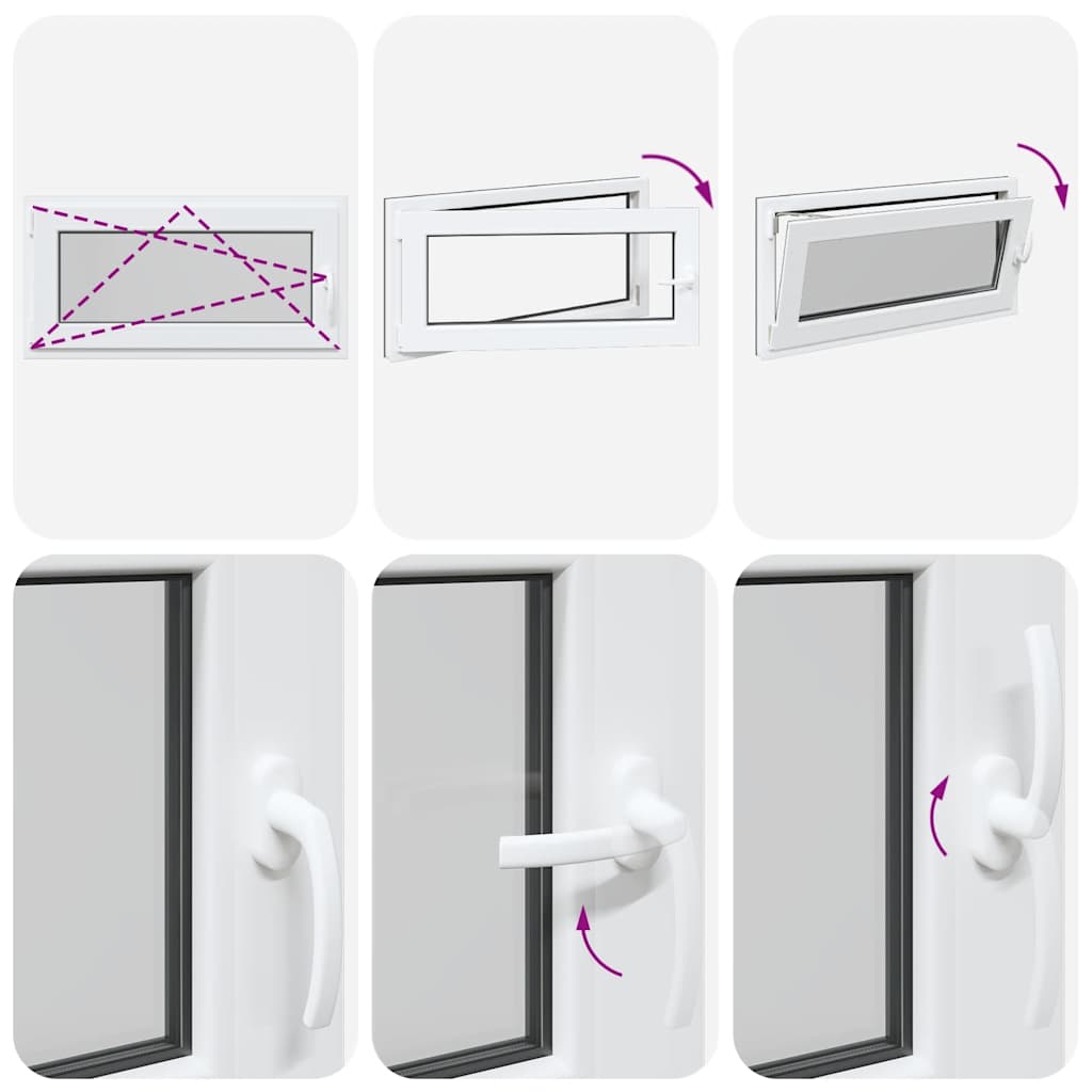 vidaXL Finestra da cantina "RISOR" 100x50 cm anta-ribalta DIN sinistra antracite