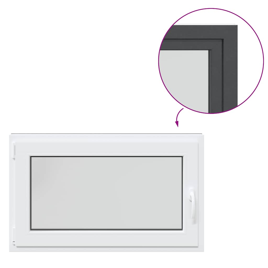 Finestra da cantina "RISOR" 100x60 cm anta-ribalta DIN sinistra antracite