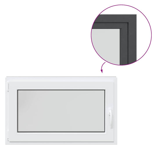 Finestra da cantina "RISOR" 100x60 cm anta-ribalta DIN sinistra antracite