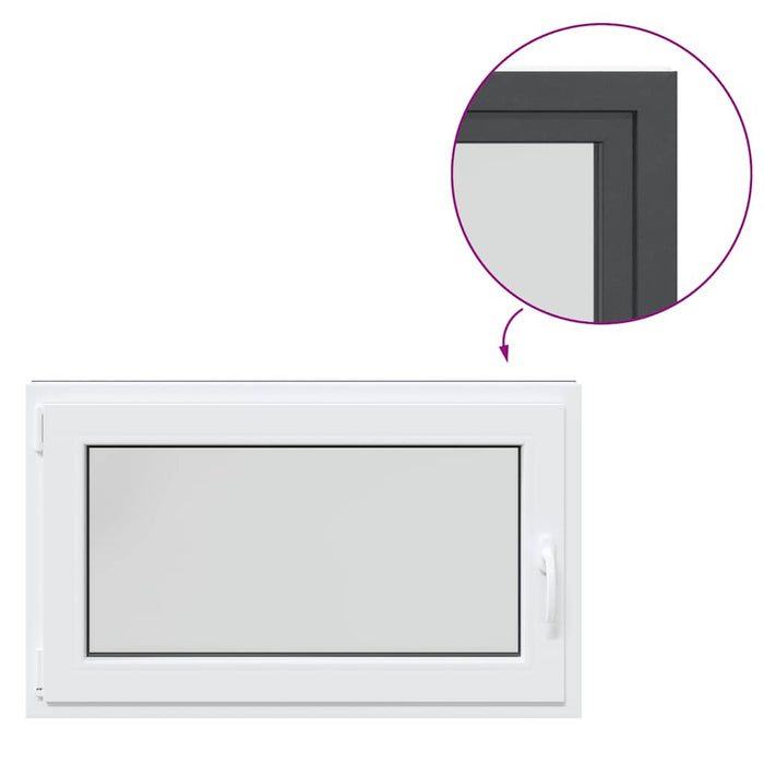 Finestra da cantina "RISOR" 100x60 cm anta-ribalta DIN sinistra antracite