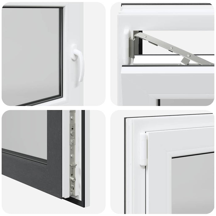 Finestra da cantina "RISOR" 100x60 cm anta-ribalta DIN sinistra antracite