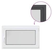 vidaXL Finestra da cantina "RISOR" 100x70 cm Anta-ribalta DIN Destra Antracite