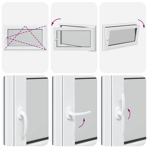 vidaXL Finestra da cantina "RISOR" 100x70 cm Anta-ribalta DIN Destra Antracite