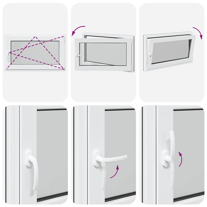 vidaXL Finestra da cantina "RISOR" 100x70 cm Anta-ribalta DIN Destra Antracite