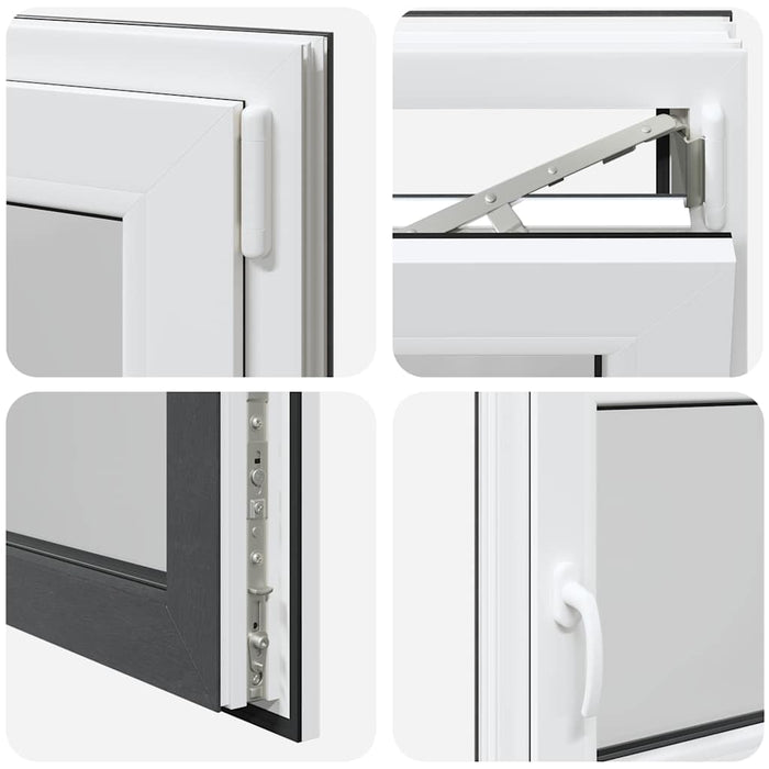 vidaXL Finestra da cantina "RISOR" 100x70 cm Anta-ribalta DIN Destra Antracite