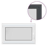 vidaXL Finestra da cantina "RISOR" 100x70 cm anta-ribalta DIN sinistra antracite