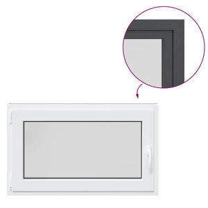 vidaXL Finestra da cantina "RISOR" 100x70 cm anta-ribalta DIN sinistra antracite