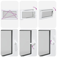 vidaXL Finestra da cantina "RISOR" 100x70 cm anta-ribalta DIN sinistra antracite