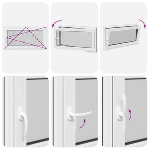 vidaXL Finestra Seminterrato RISOR 110x50 cm Anta Ribalta DIN Destra