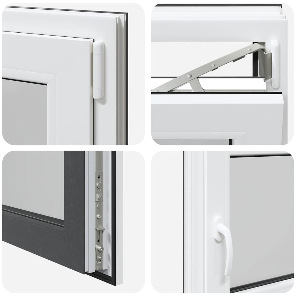 vidaXL Finestra Seminterrato RISOR 110x50 cm Anta Ribalta DIN Destra