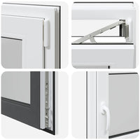 vidaXL Finestra Seminterrato RISOR 110x50 cm Anta Ribalta DIN Destra