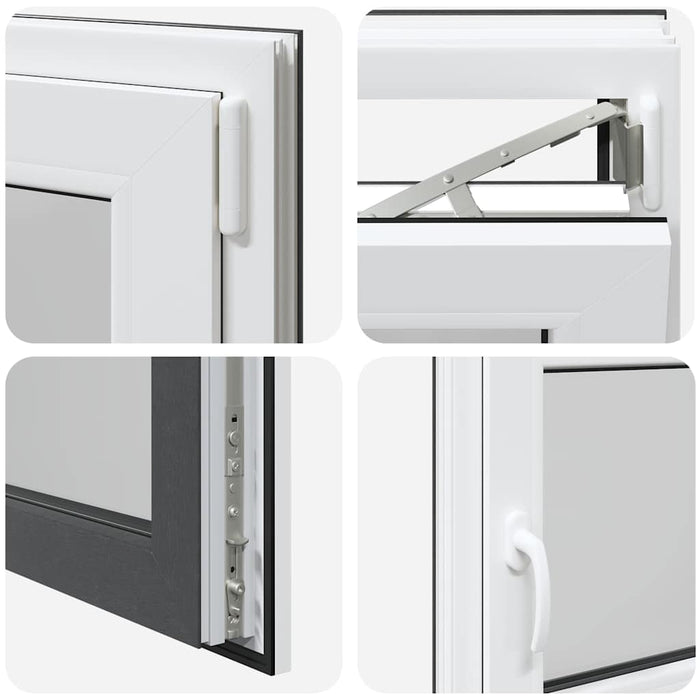 vidaXL Finestra Seminterrato RISOR 110x50 cm Anta Ribalta DIN Destra