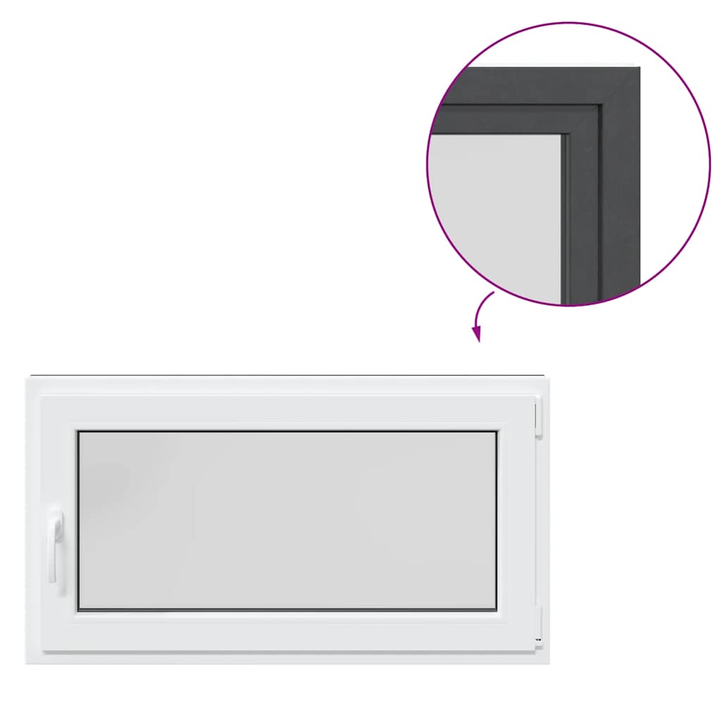 Finestra da cantina "RISOR" 110x70 cm Anta-ribalta DIN Destra Antracite