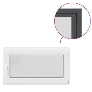 Finestra da cantina "RISOR" 110x70 cm Anta-ribalta DIN Destra Antracite