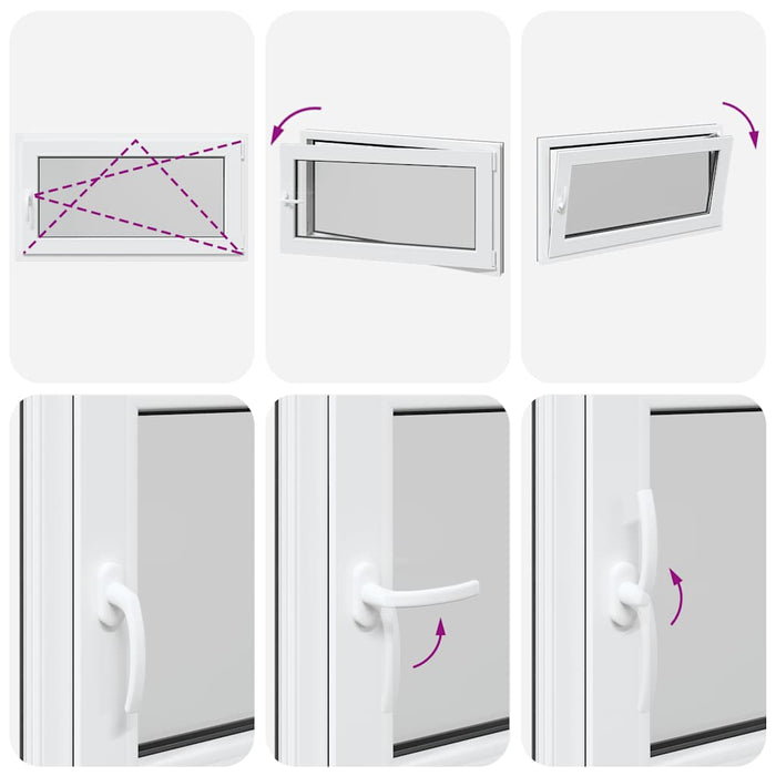 Finestra da cantina "RISOR" 110x70 cm Anta-ribalta DIN Destra Antracite