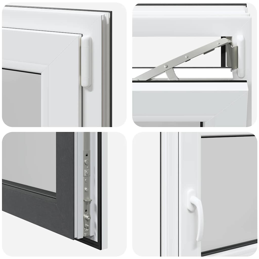 Finestra da cantina "RISOR" 110x70 cm Anta-ribalta DIN Destra Antracite 4108416