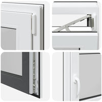 Finestra da cantina "RISOR" 110x70 cm Anta-ribalta DIN Destra Antracite 4108416