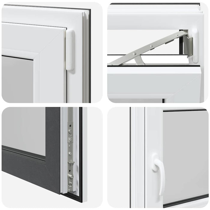 Finestra da cantina "RISOR" 110x70 cm Anta-ribalta DIN Destra Antracite 4108416