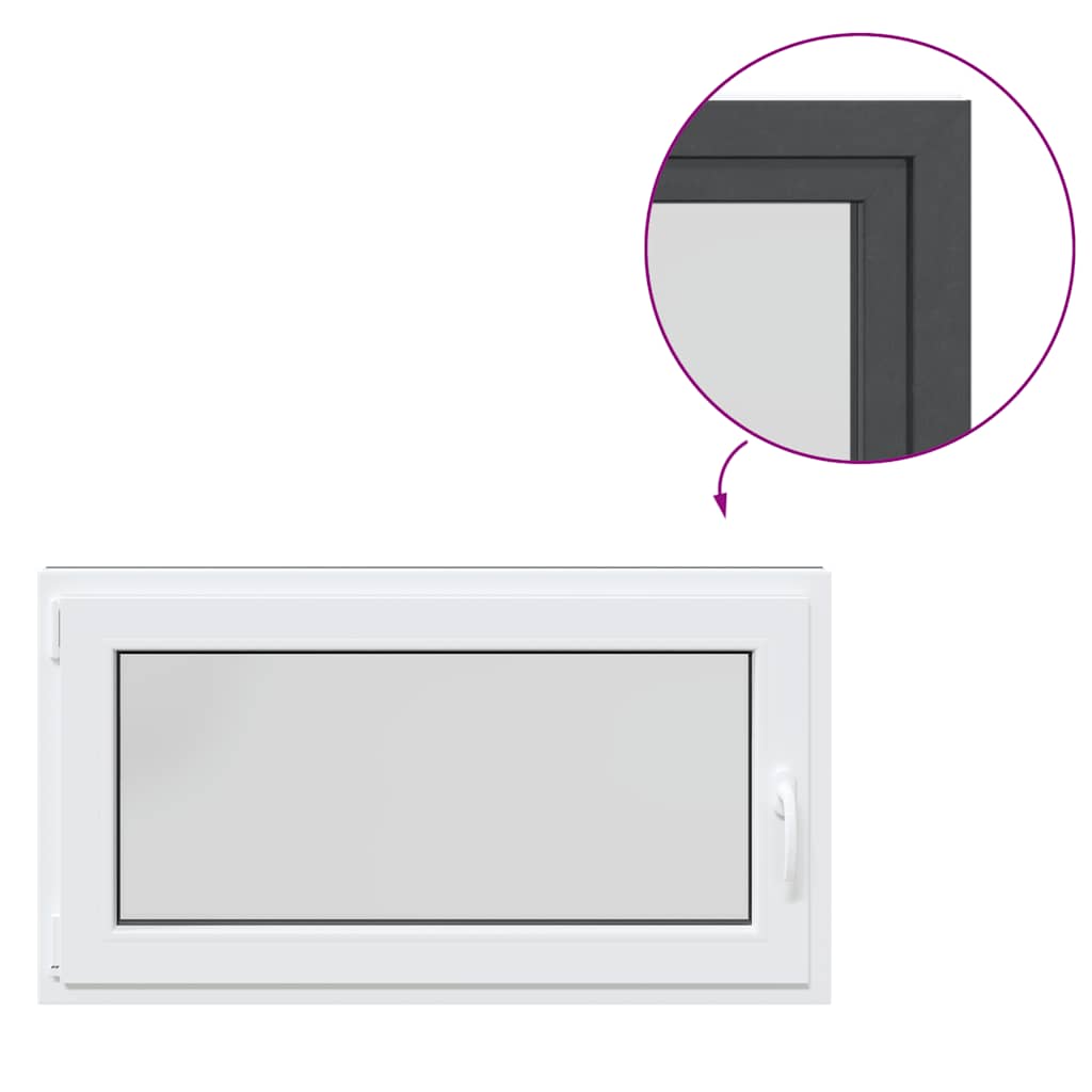 Finestra da cantina "RISOR" 110x70 cm anta-ribalta DIN sinistra antracite