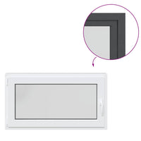 Finestra da cantina "RISOR" 110x70 cm anta-ribalta DIN sinistra antracite