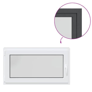 Finestra da cantina "RISOR" 110x70 cm anta-ribalta DIN sinistra antracite