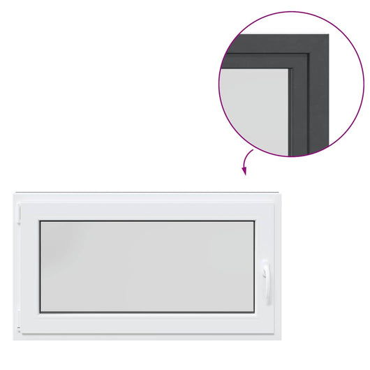 Finestra da cantina "RISOR" 110x70 cm anta-ribalta DIN sinistra antracite