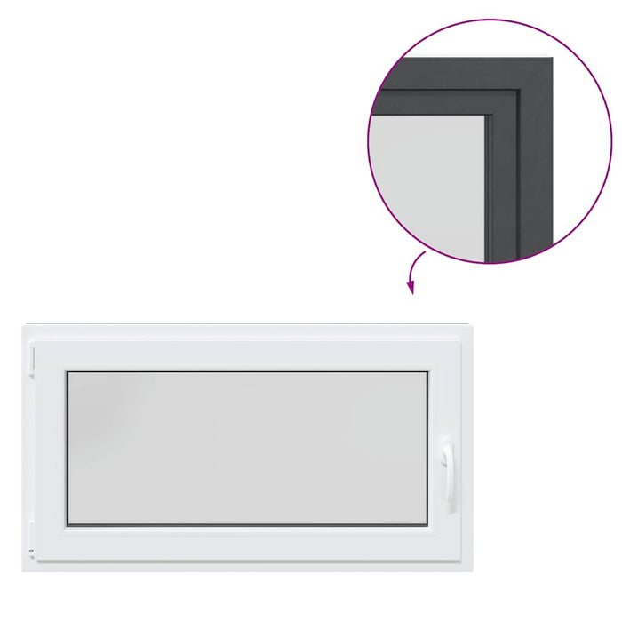 Finestra da cantina "RISOR" 110x70 cm anta-ribalta DIN sinistra antracite