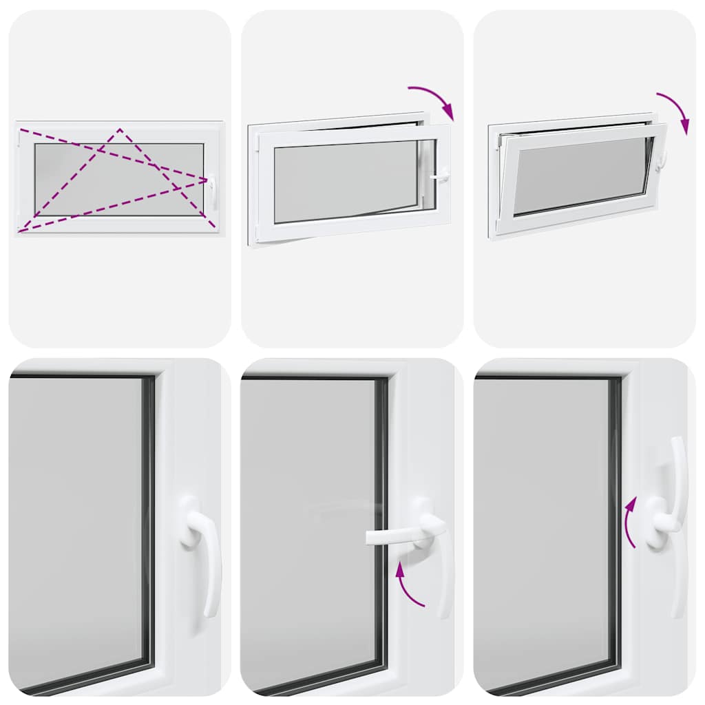 Finestra da cantina "RISOR" 110x70 cm anta-ribalta DIN sinistra antracite