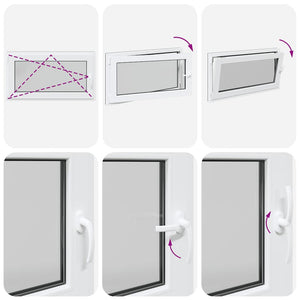 Finestra da cantina "RISOR" 110x70 cm anta-ribalta DIN sinistra antracite