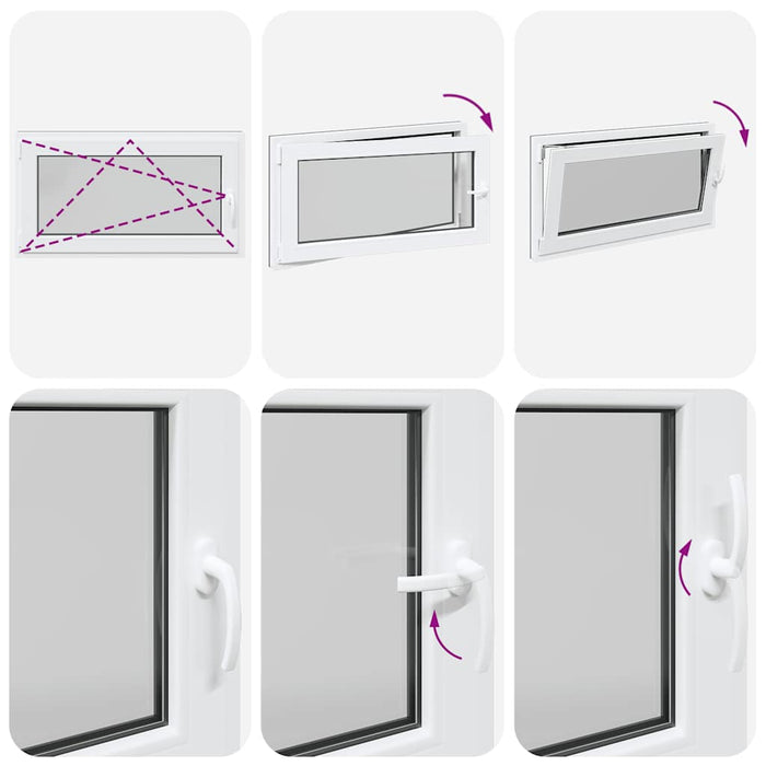 Finestra da cantina "RISOR" 110x70 cm anta-ribalta DIN sinistra antracite