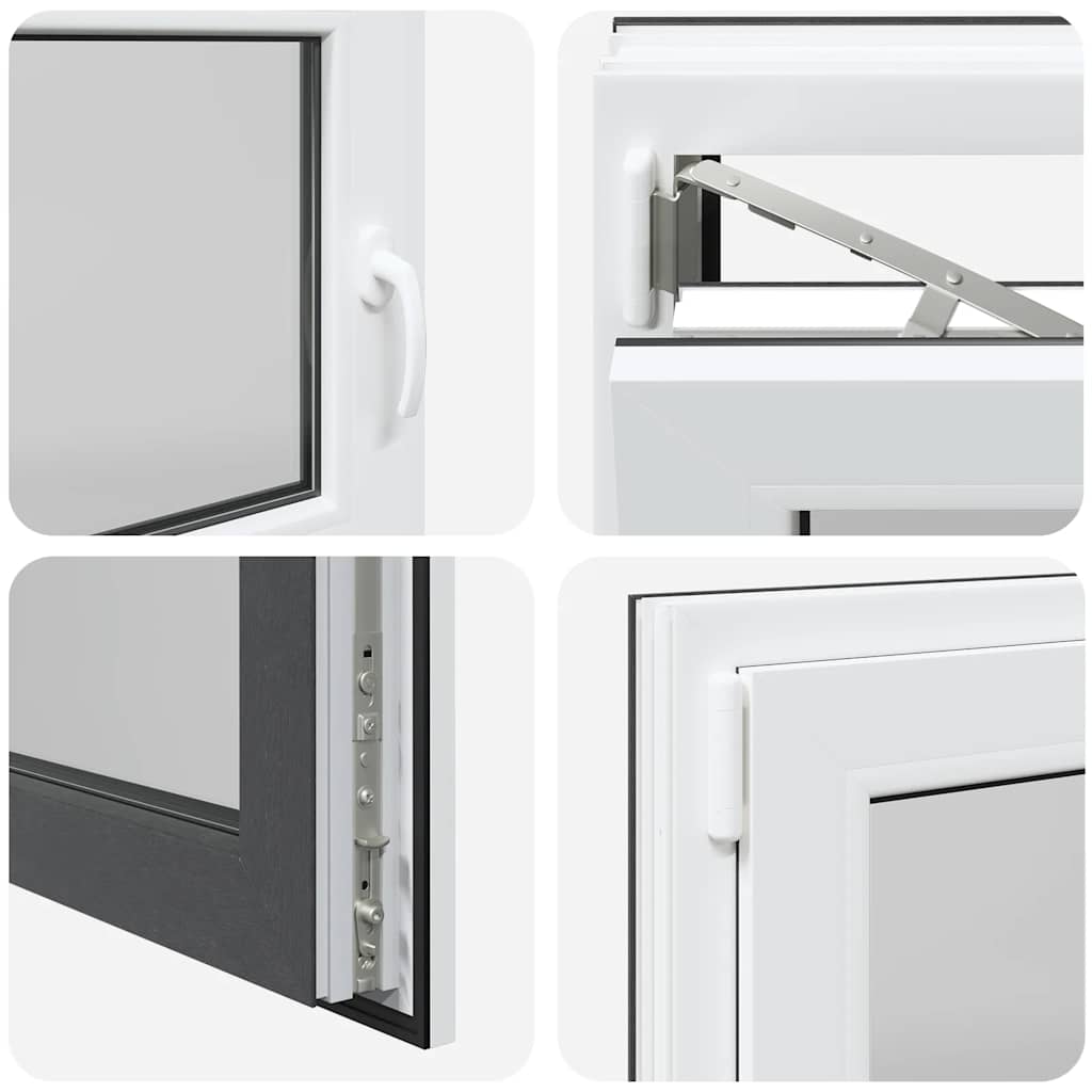 Finestra da cantina "RISOR" 110x70 cm anta-ribalta DIN sinistra antracite