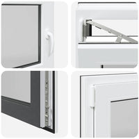 Finestra da cantina "RISOR" 110x70 cm anta-ribalta DIN sinistra antracite