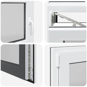 Finestra da cantina "RISOR" 110x70 cm anta-ribalta DIN sinistra antracite