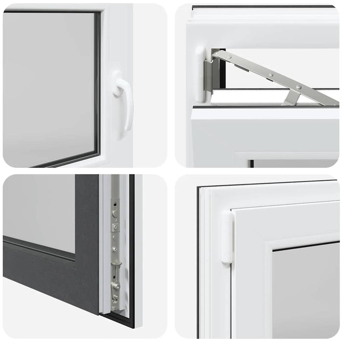 Finestra da cantina "RISOR" 110x70 cm anta-ribalta DIN sinistra antracite