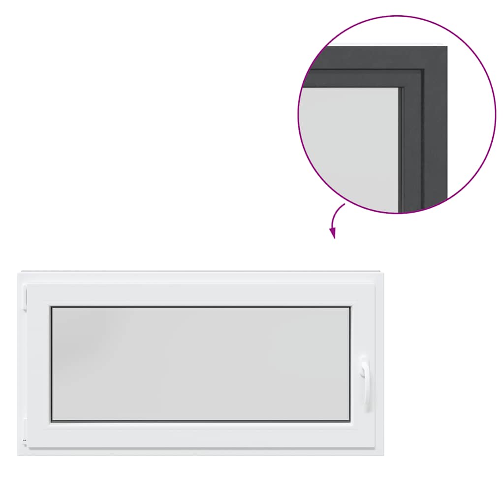 vidaXL Finestra Seminterrato RISOR 120x60 cm Anta Ribalta DIN Sinistra