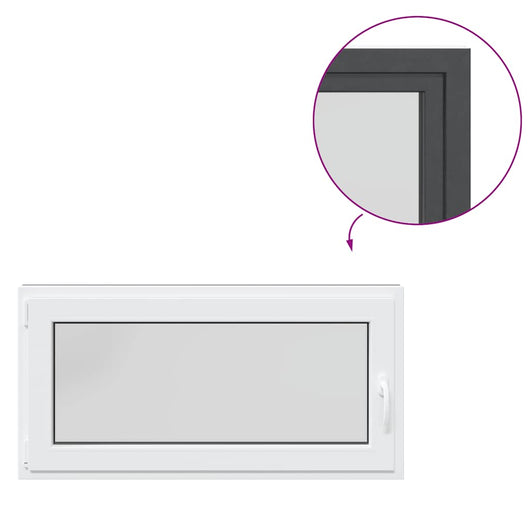 vidaXL Finestra Seminterrato RISOR 120x60 cm Anta Ribalta DIN Sinistra