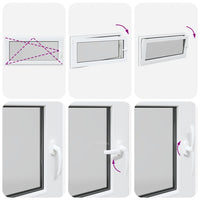 vidaXL Finestra Seminterrato RISOR 120x60 cm Anta Ribalta DIN Sinistra