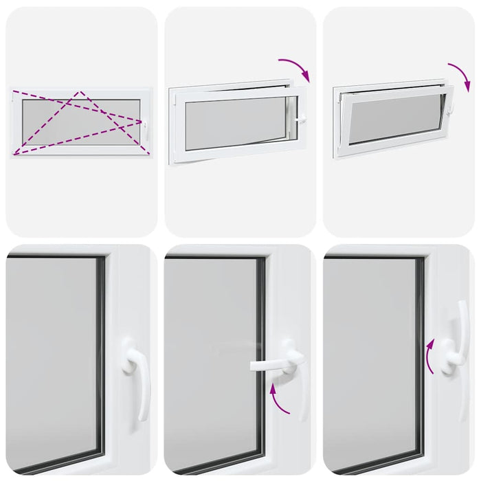 vidaXL Finestra Seminterrato RISOR 120x60 cm Anta Ribalta DIN Sinistra