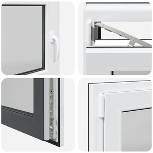 vidaXL Finestra Seminterrato RISOR 120x60 cm Anta Ribalta DIN Sinistra