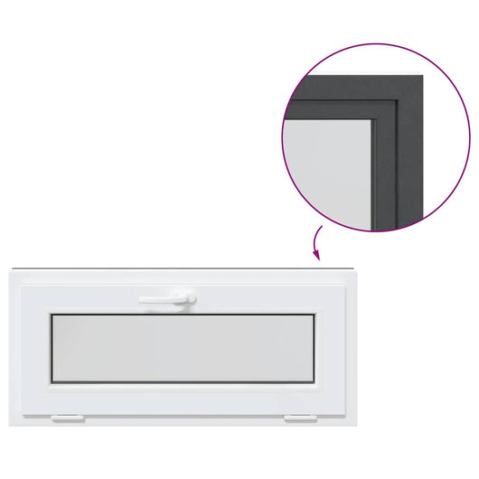 Finestra Seminterrato RISOR 90x40 cm Tilt 2 Vetri Antracite 4108422