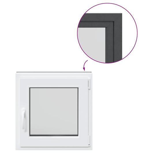 Finestra per Seminterrato RISOR 50x50cm Anta Ribalta DIN Destra 4108425