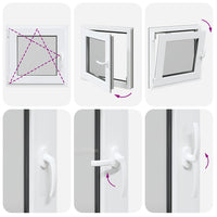 vidaXL Finestra da cantina "RISOR" 50x50 cm anta-ribalta DIN sinistra antracite