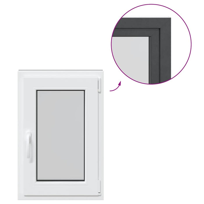 vidaXL Finestra da cantina "RISOR" 50x75 cm Anta-ribalta DIN Destra Antracite