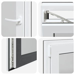 vidaXL Finestra Seminterrato RISOR 60x60 cm Anta Ribalta DIN Sinistra