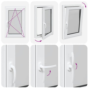 vidaXL Finestra per Seminterrato RISOR 60x80cm Anta Ribalta DIN Destra