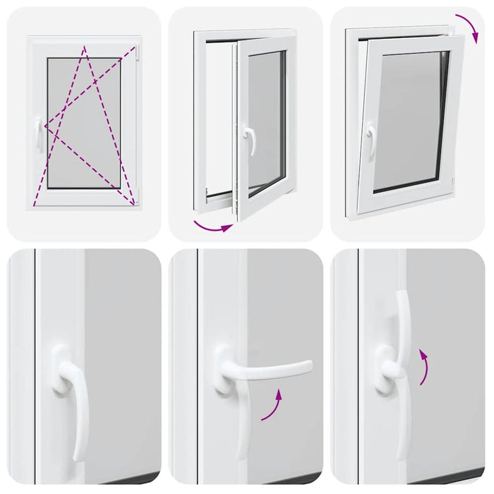 vidaXL Finestra per Seminterrato RISOR 60x80cm Anta Ribalta DIN Destra