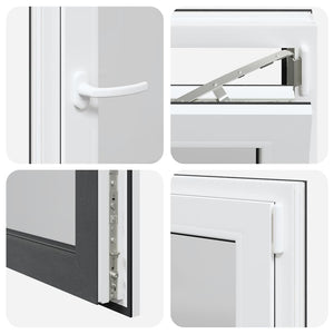 vidaXL Finestra per Seminterrato RISOR 60x80cm Anta Ribalta DIN Destra